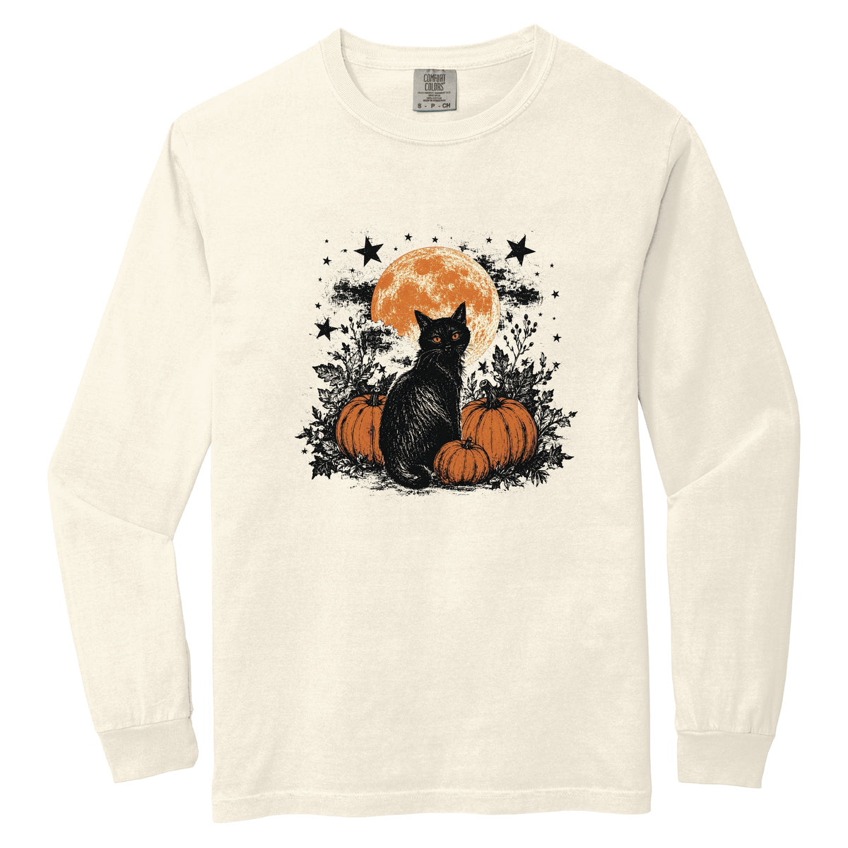Black Cat Pumpkins - Women's Garment Dyed Long Sleeve product image 5