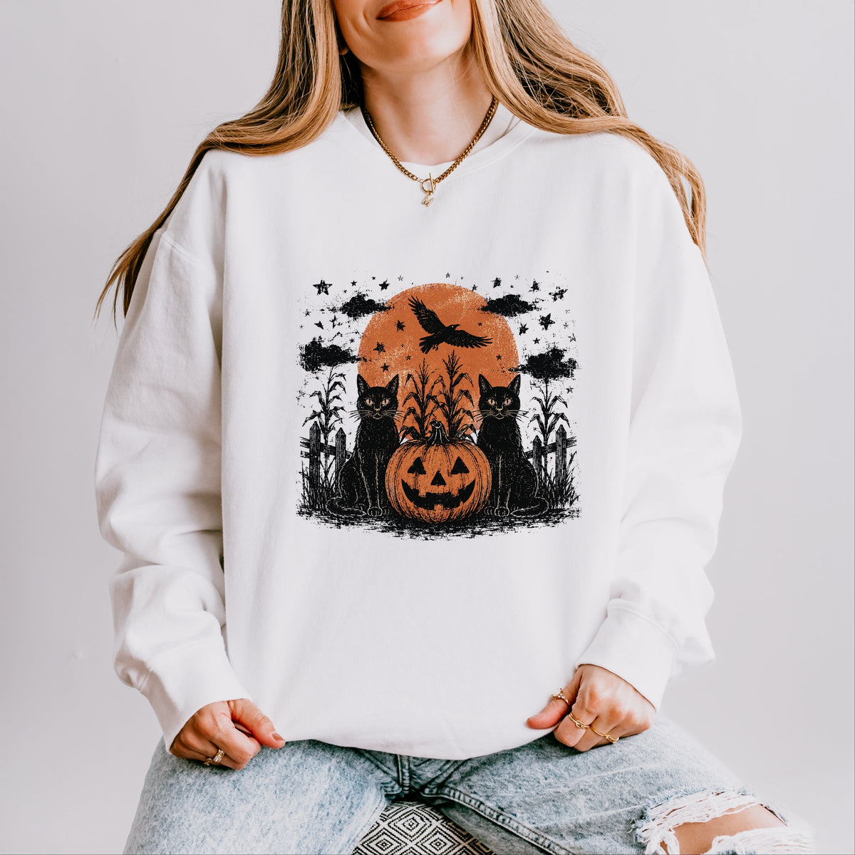 Black Cats Moon - Women's Lightweight Garment Dyed product image 5