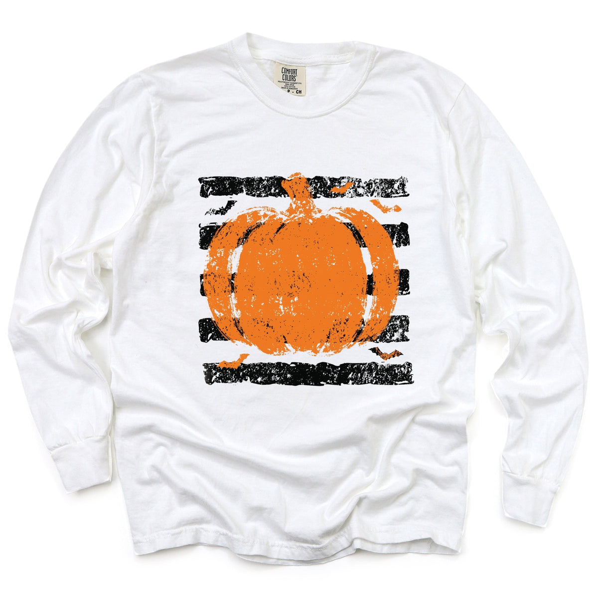 Pumpkin Stripes Bats - Women's Garment Dyed Long Sleeve product image 8