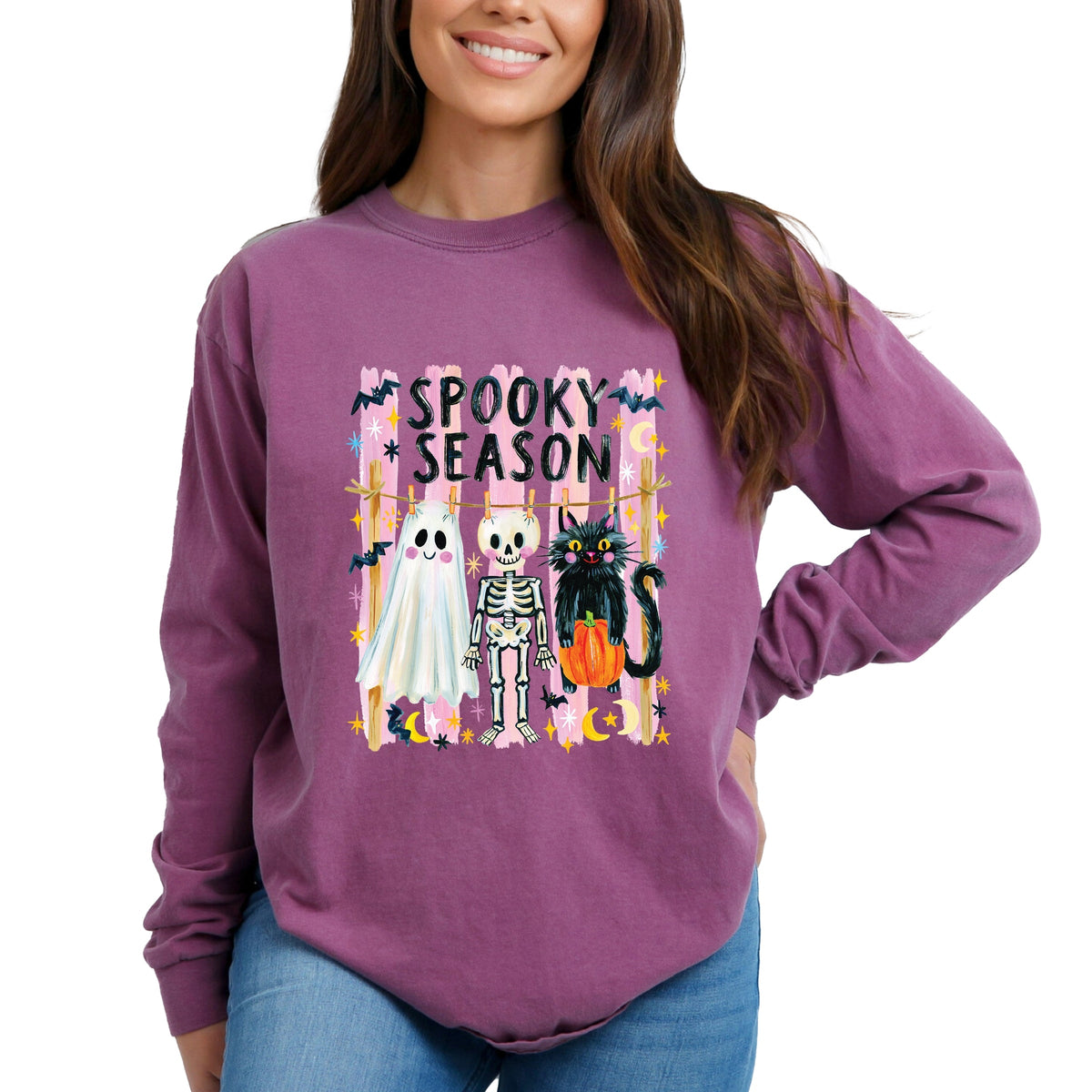 Halloween Character Clothesline - Women's Garment Dyed Long product image 1