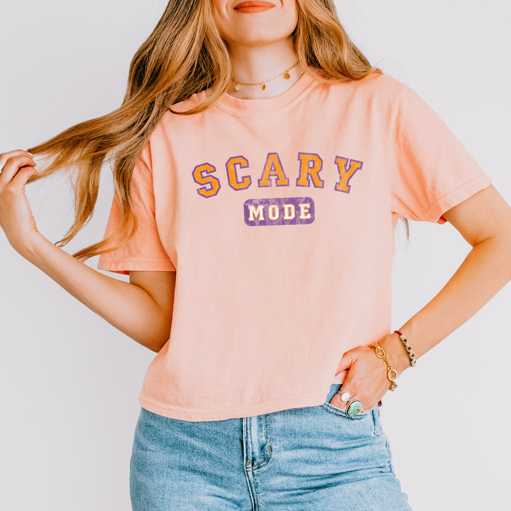 Scary Mode - Women's Boxy Crop Top Graphic T-Shirt product image 10