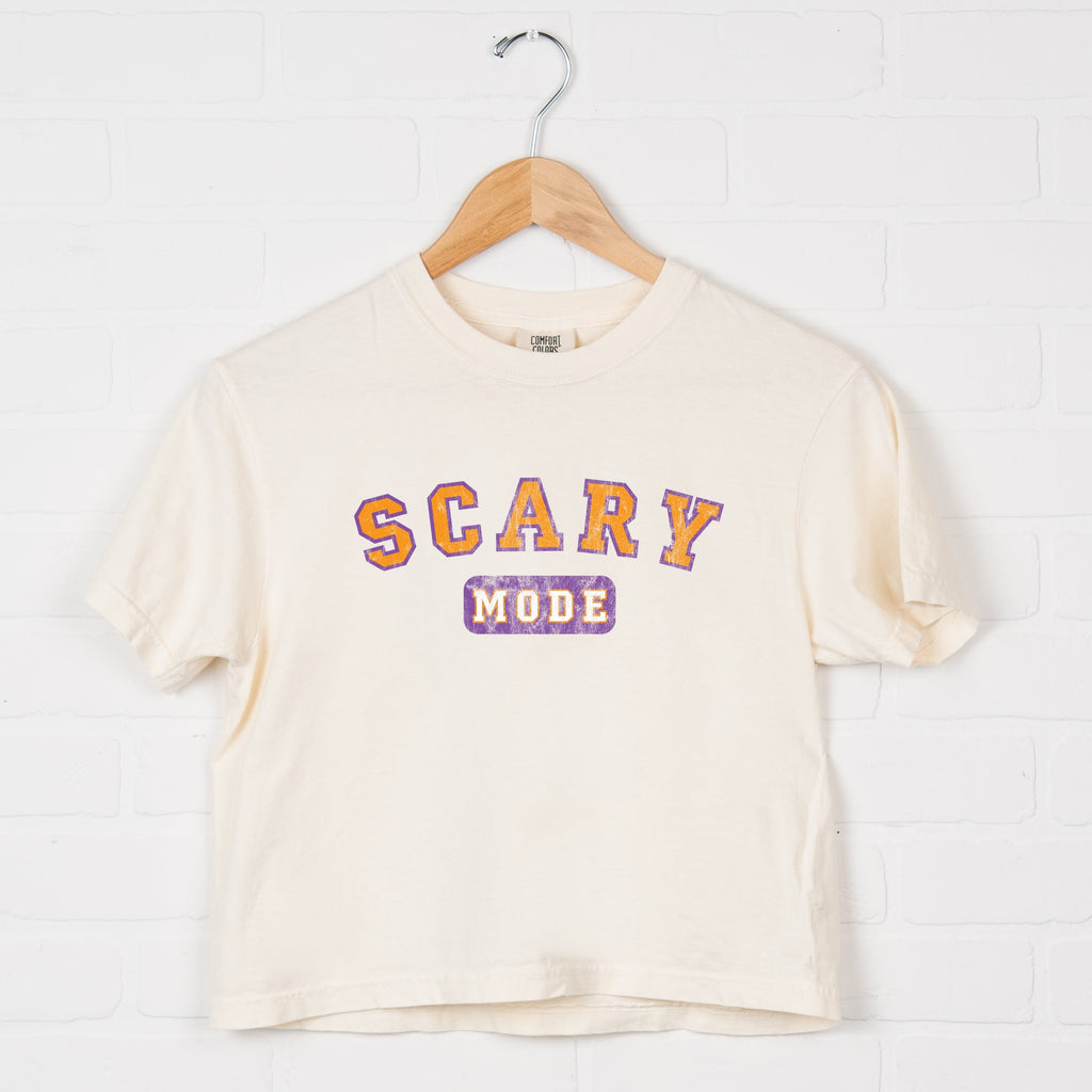 Scary Mode - Women's Boxy Crop Top Graphic T-Shirt product image 4