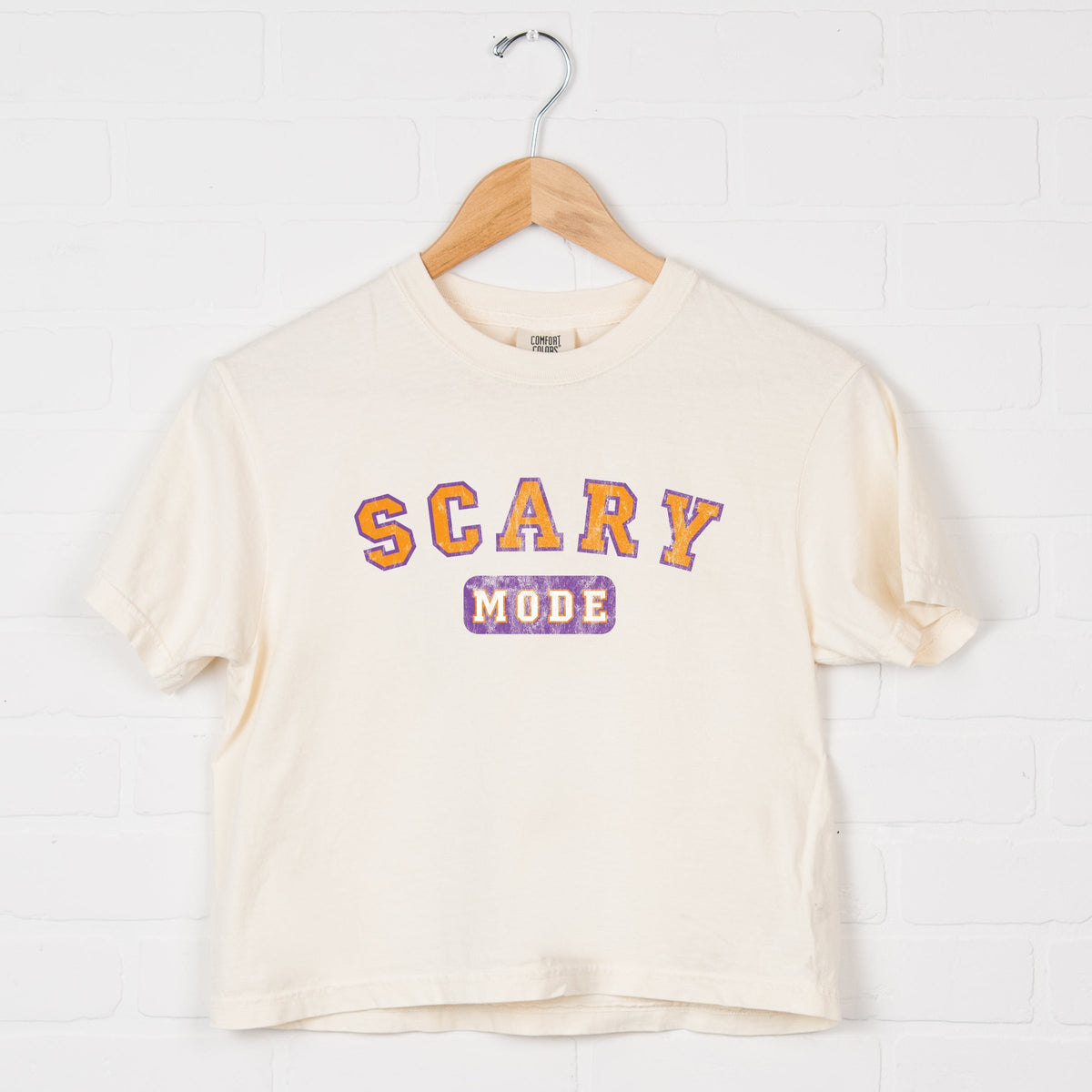 Scary Mode - Women's Boxy Crop Top Graphic T-Shirt product image 4