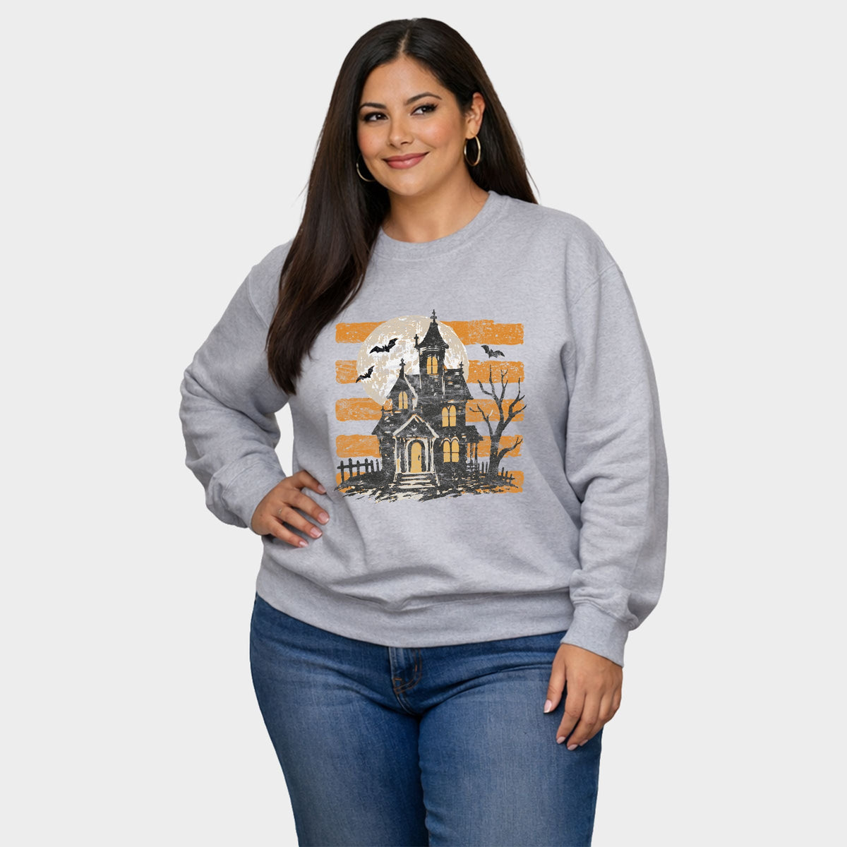 Haunted House Orange Stripes - Women's Plus Sized Graphic product image 5