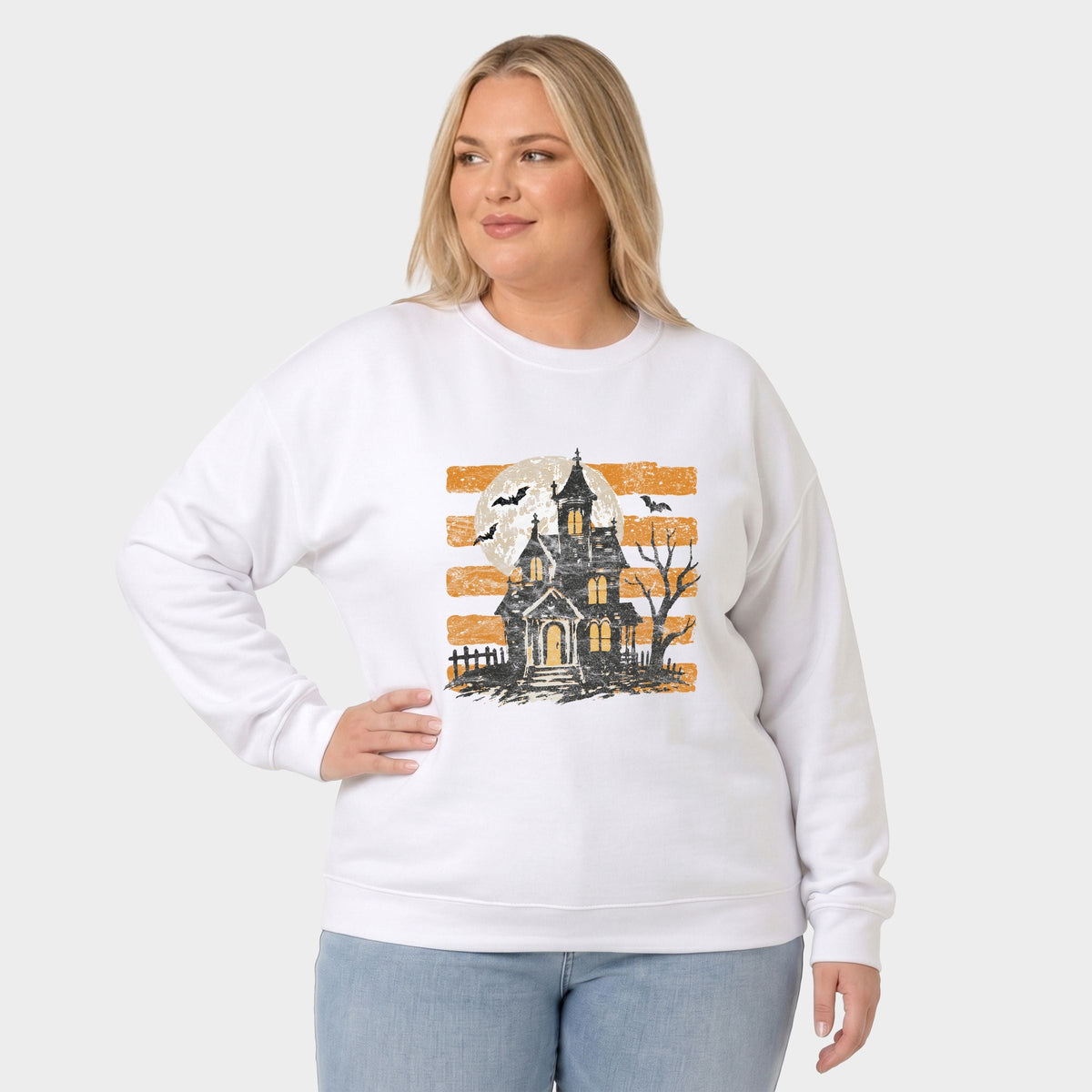 Haunted House Orange Stripes - Women's Plus Sized Graphic product image 2