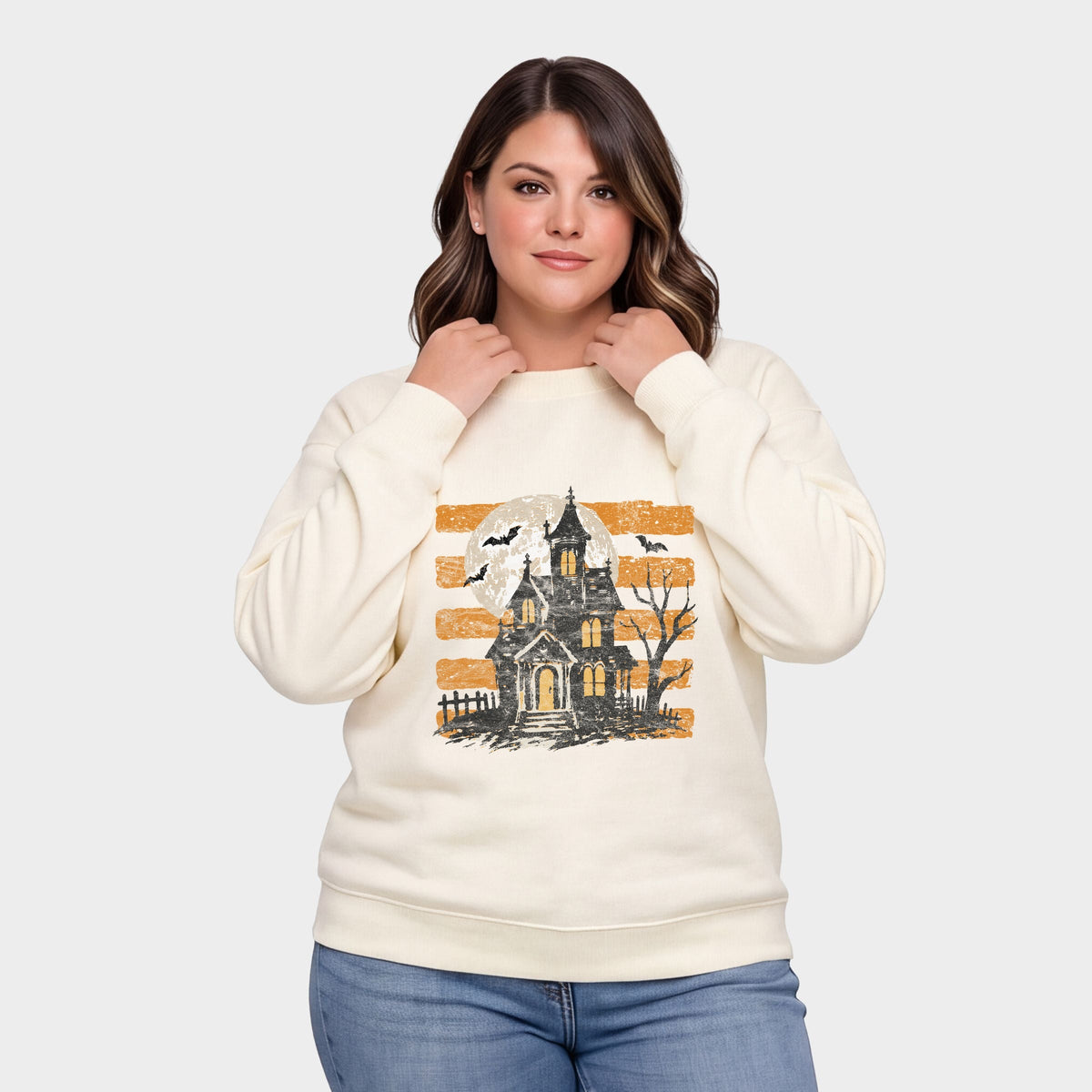 Haunted House Orange Stripes - Women's Plus Sized Graphic product image 7