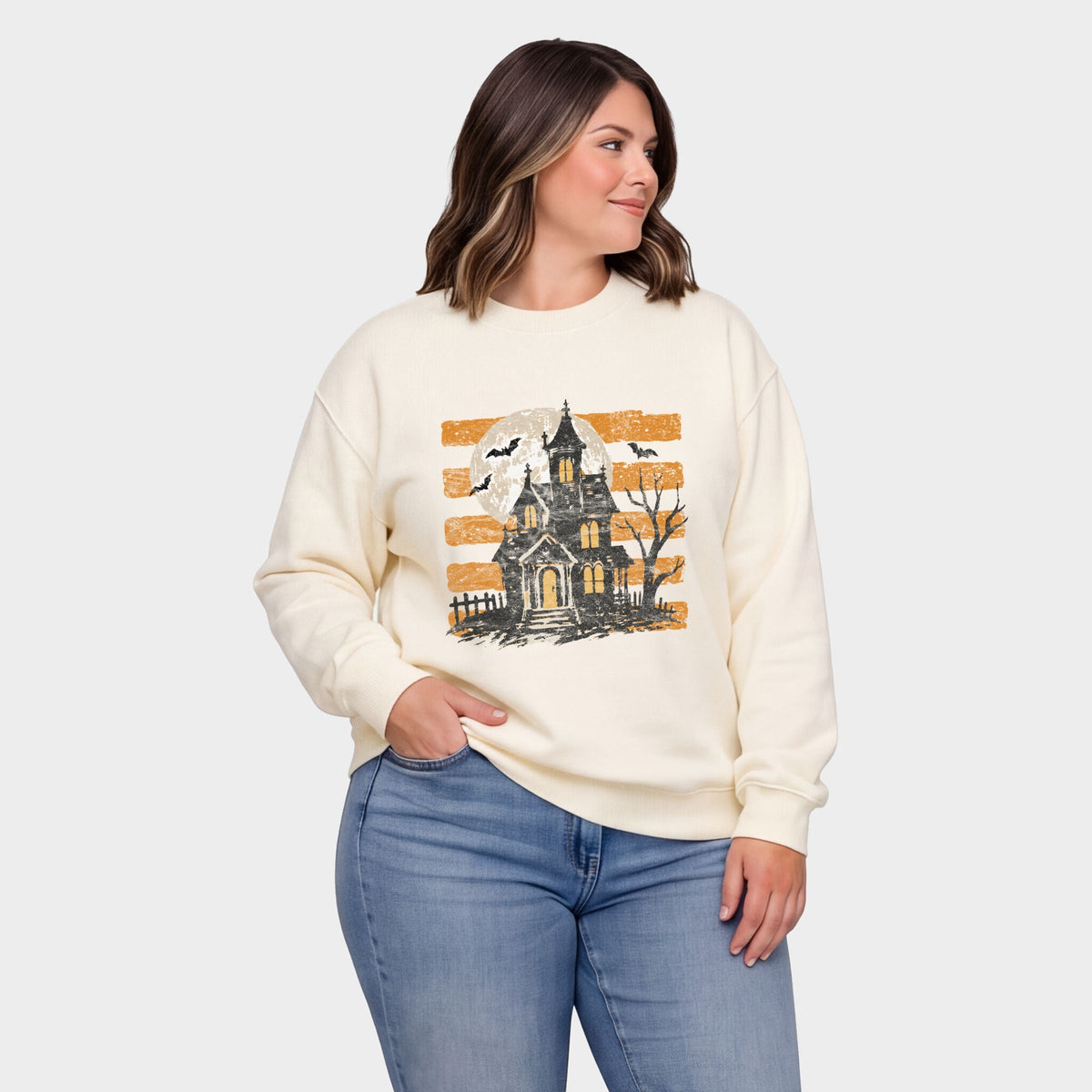 Haunted House Orange Stripes - Women's Plus Sized Graphic product image 8
