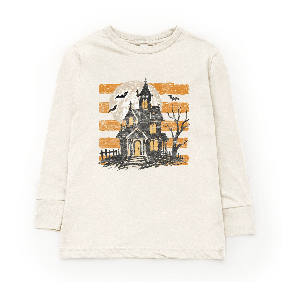 Haunted House Orange Stripes - Youth Long Sleeve Graphic product image 12