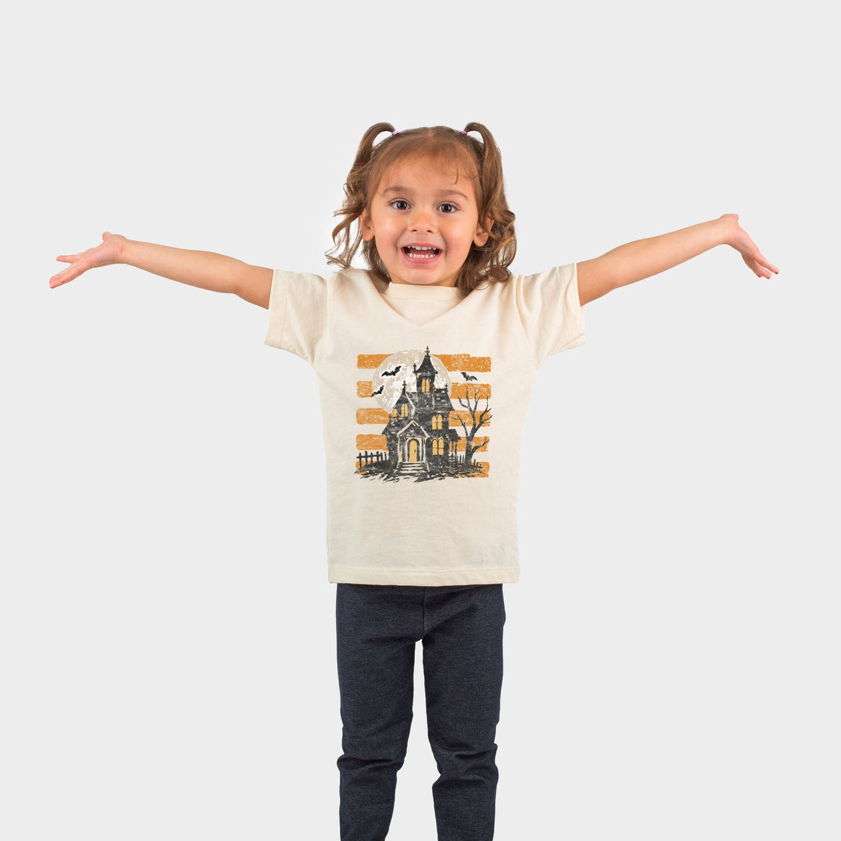 Haunted House Orange Stripes - Toddler Short Sleeve Graphic product image 5