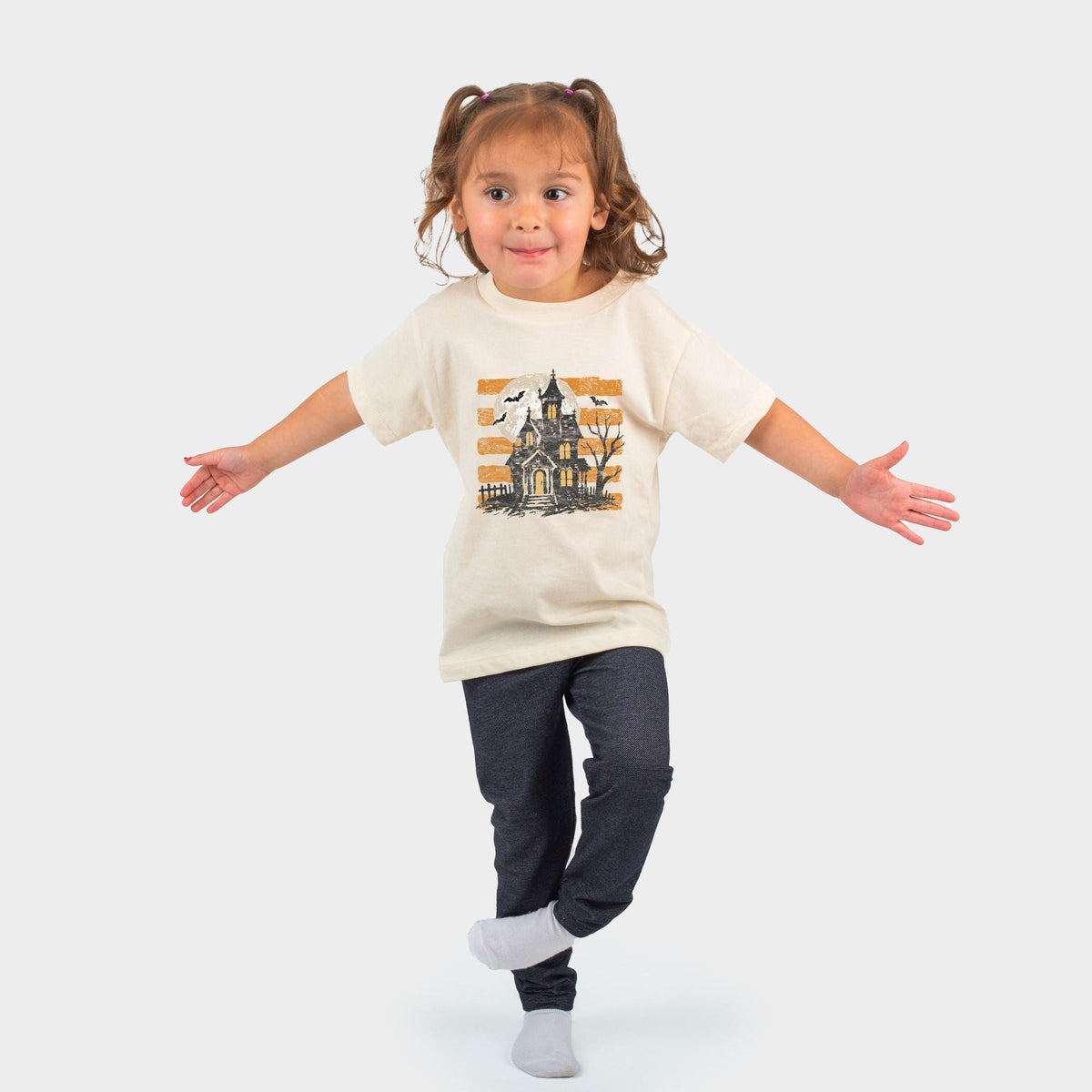 Haunted House Orange Stripes - Toddler Short Sleeve Graphic product image 4