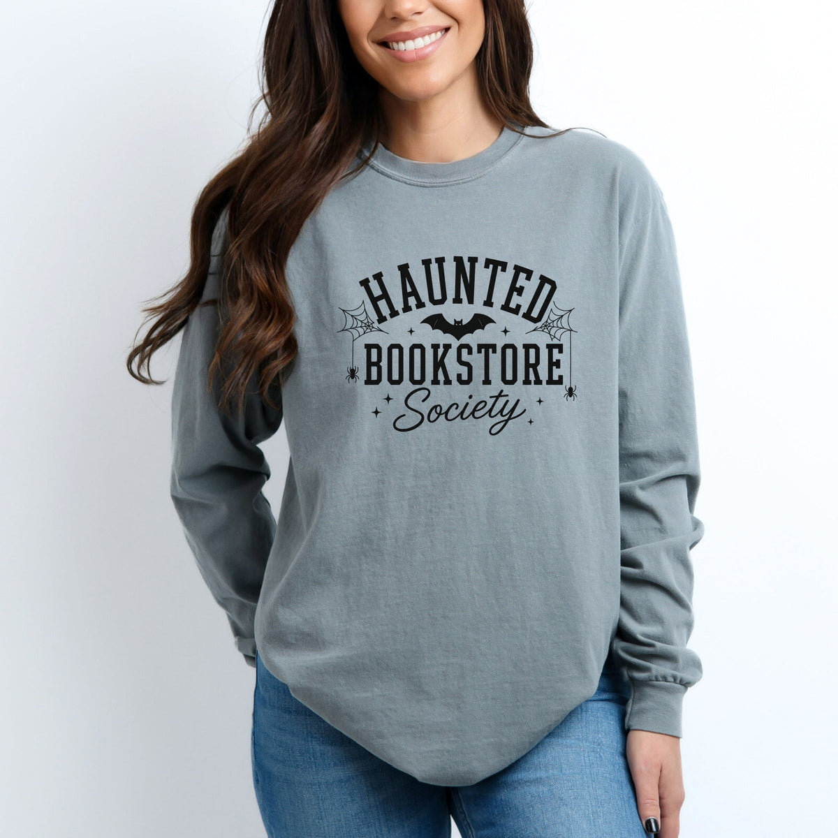 Haunted Bookstore - Women's Garment Dyed Long Sleeve product image 1