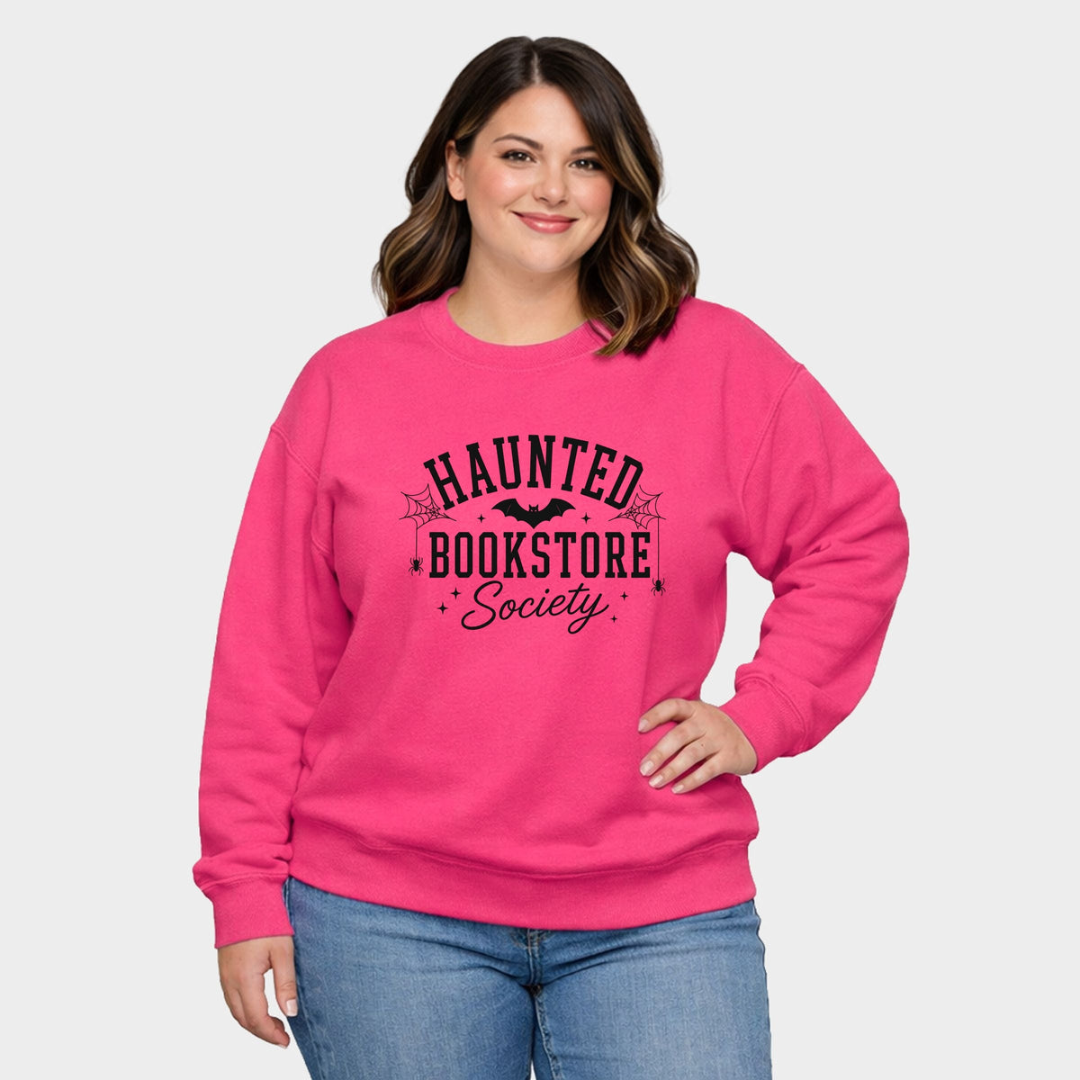 Haunted Bookstore - Women's Plus Sized Graphic Sweatshirt product image 2