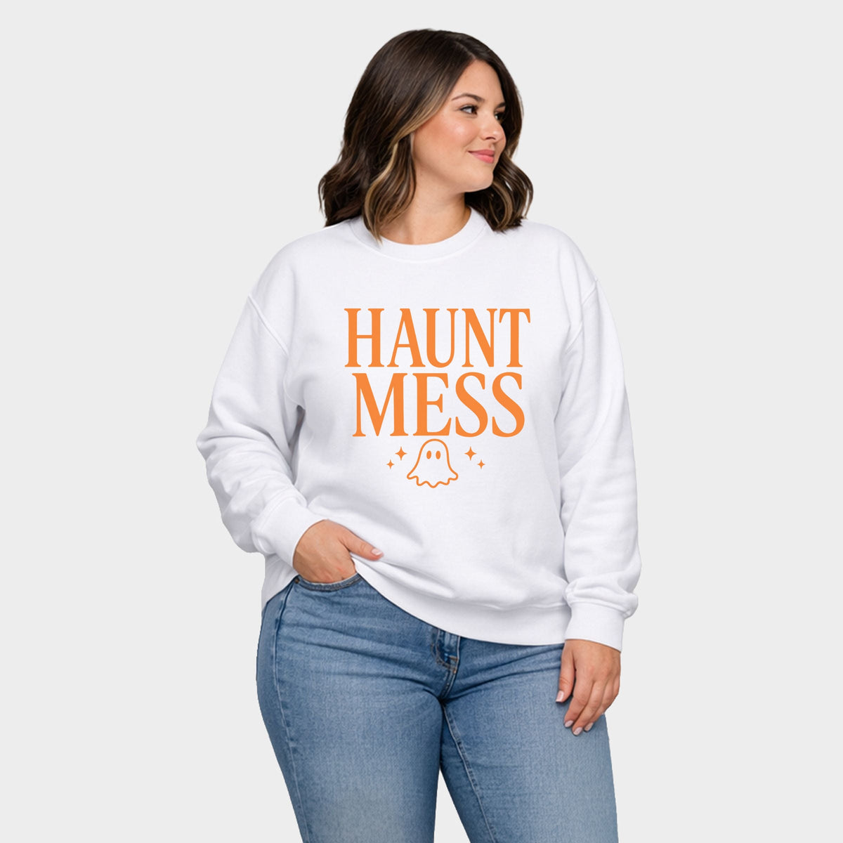 Haunt Mess - Women's Plus Sized Graphic Sweatshirt product image 7