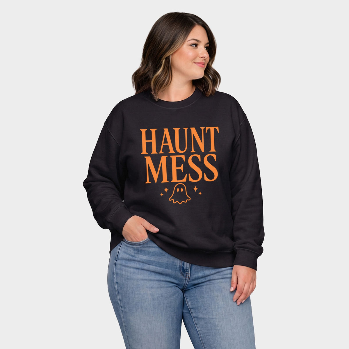 Haunt Mess - Women's Plus Sized Graphic Sweatshirt product image 2
