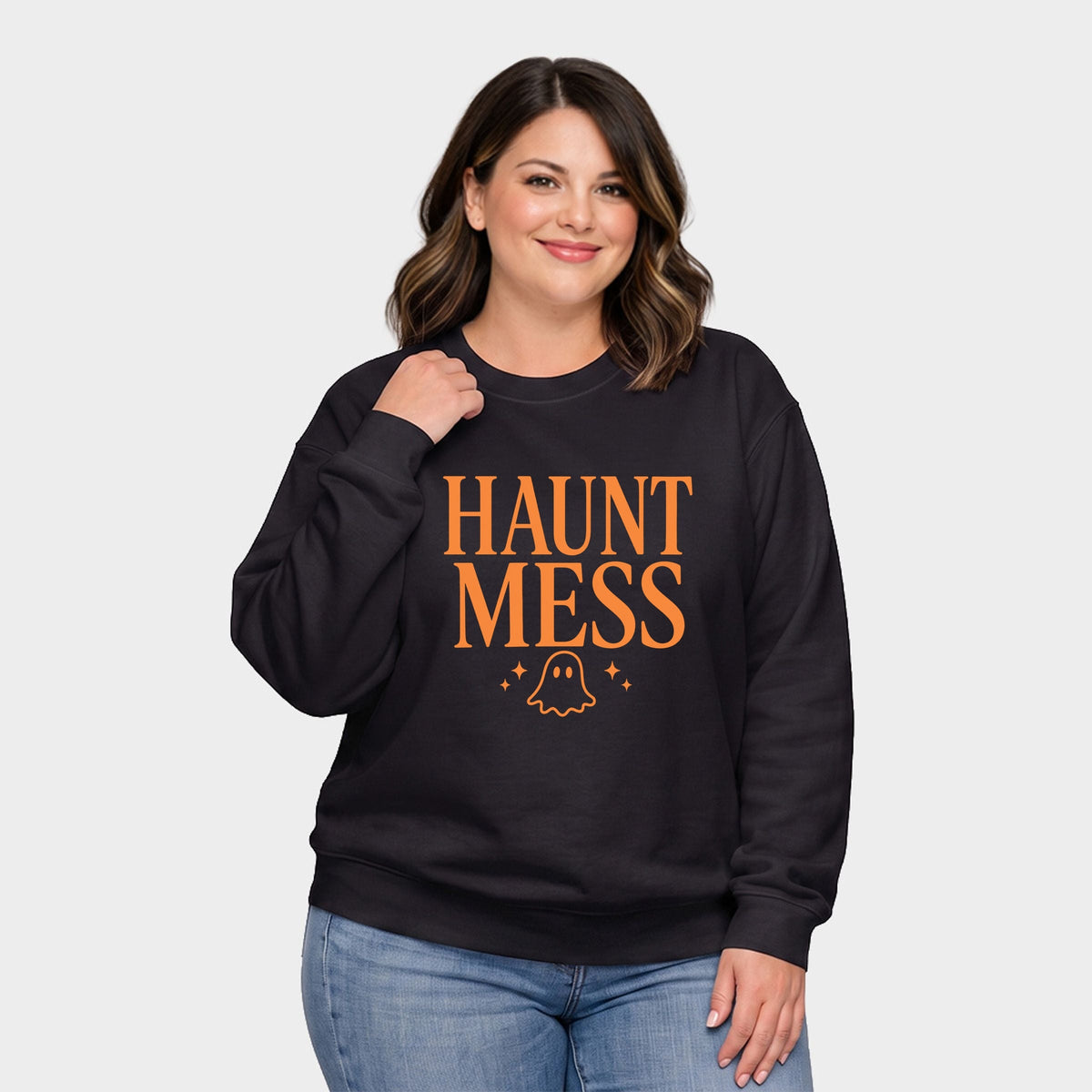 Haunt Mess - Women's Plus Sized Graphic Sweatshirt product image 1
