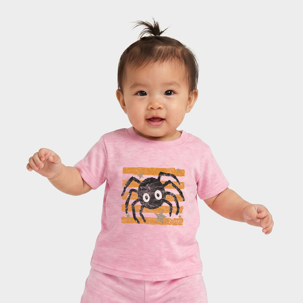 Spider Orange Stripes - Infant Jogger Pant Crew Set