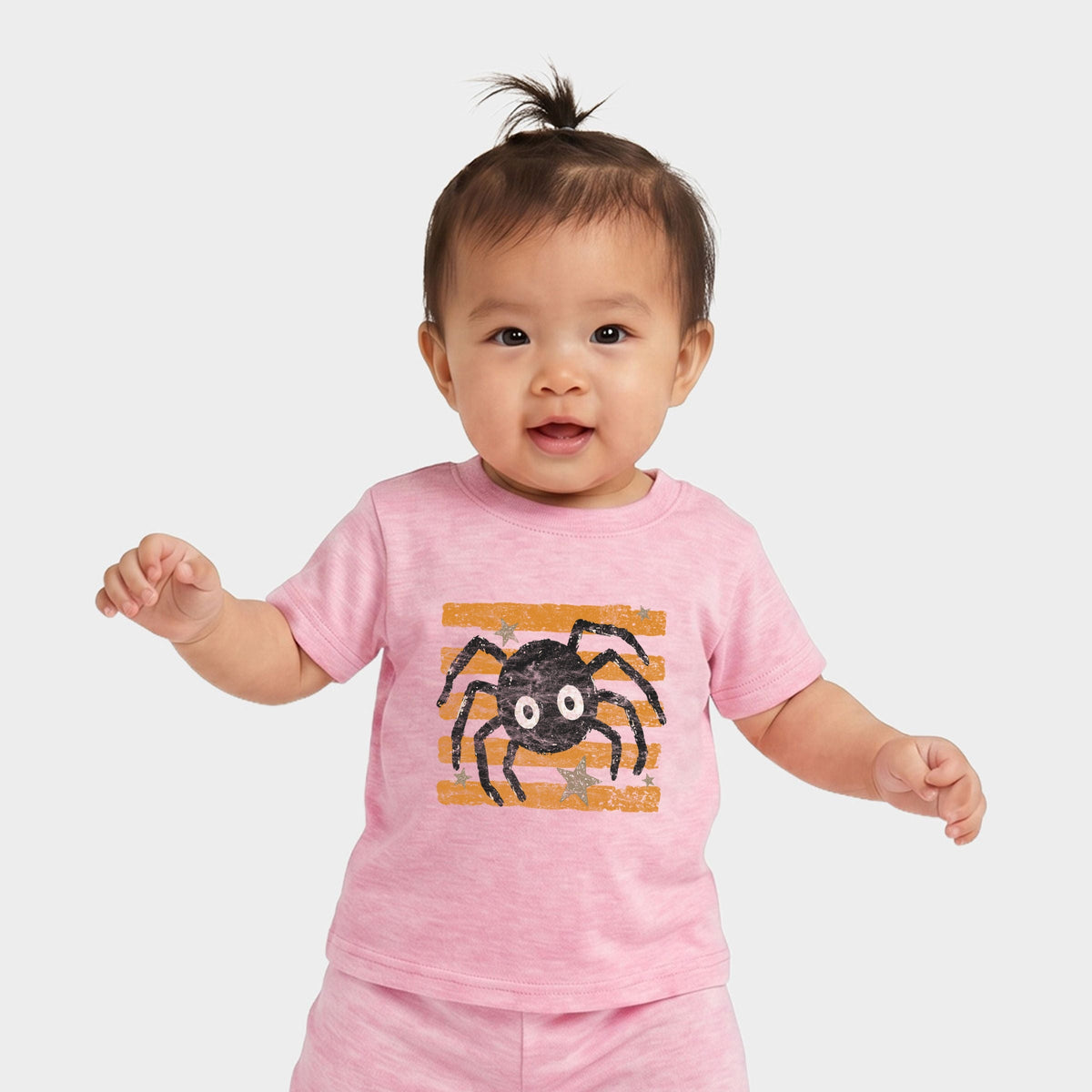 Spider Orange Stripes - Infant Jogger Pant Crew Set