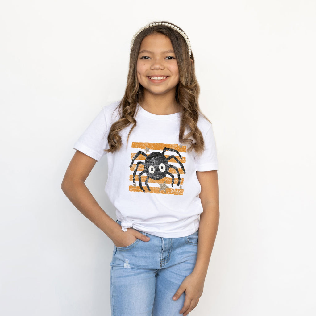 Spider Orange Stripes - Youth Short Sleeve Graphic T-Shirt product image 7
