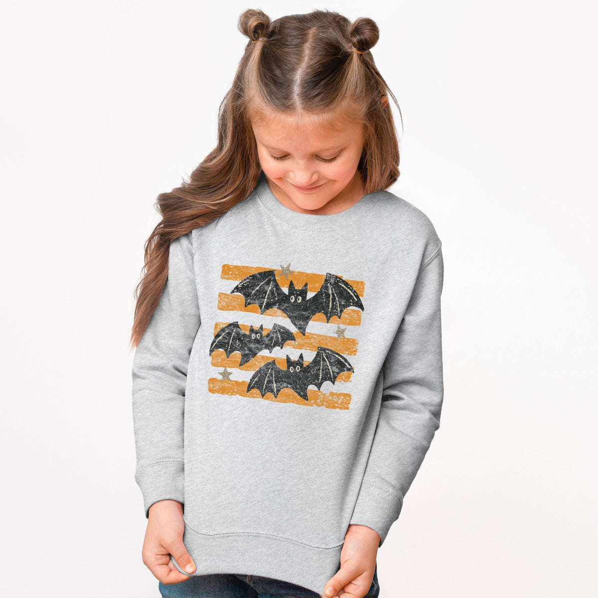 Bats Orange Stripes - Youth Graphic Sweatshirt product image 1