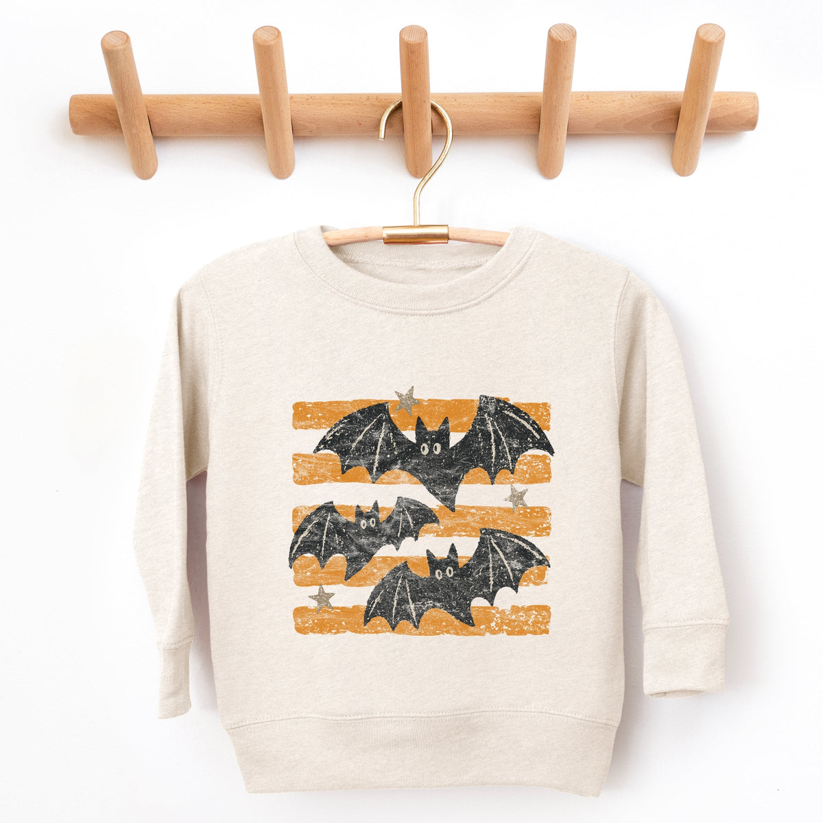 Bats Orange Stripes - Toddler Graphic Sweatshirt product image 2