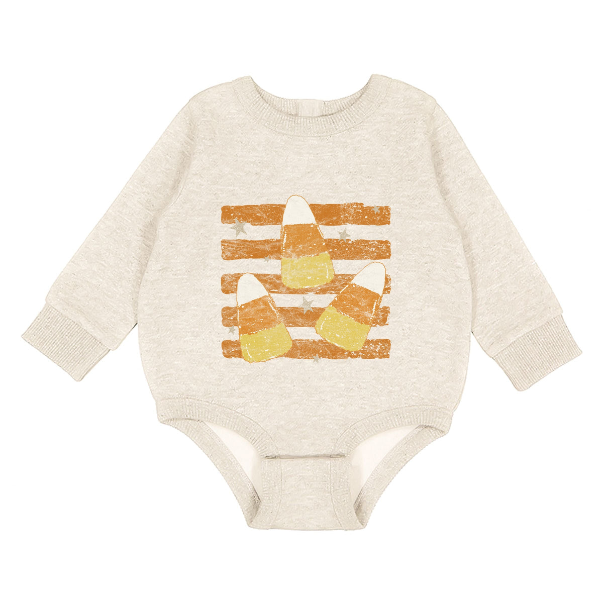 Candy Corn Orange Stripes - Infant Fleece BodySuit