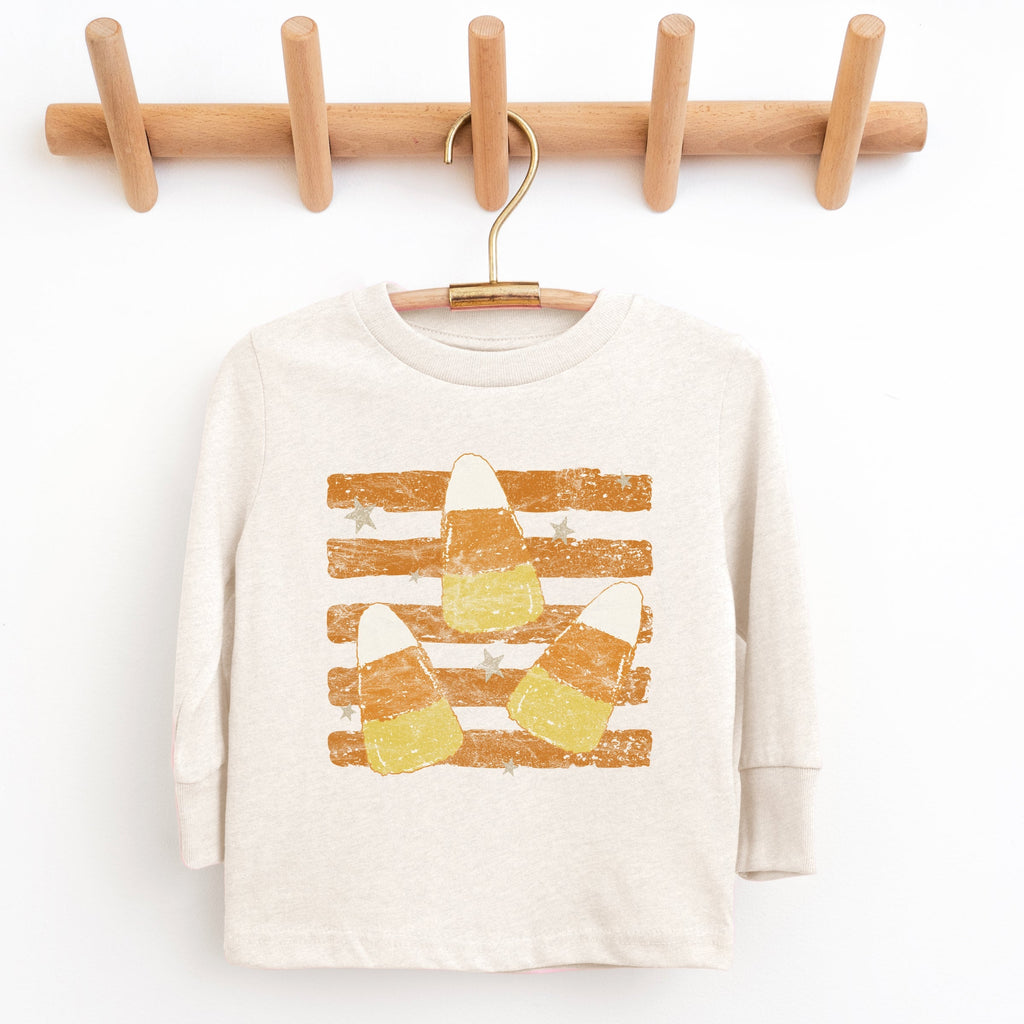 Candy Corn Orange Stripes - Youth Long Sleeve Graphic product image 1