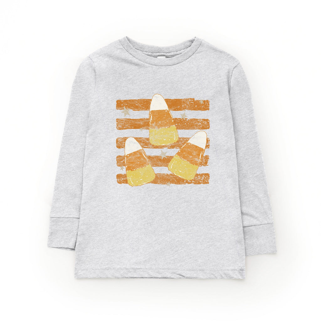 Candy Corn Orange Stripes - Youth Long Sleeve Graphic product image 5