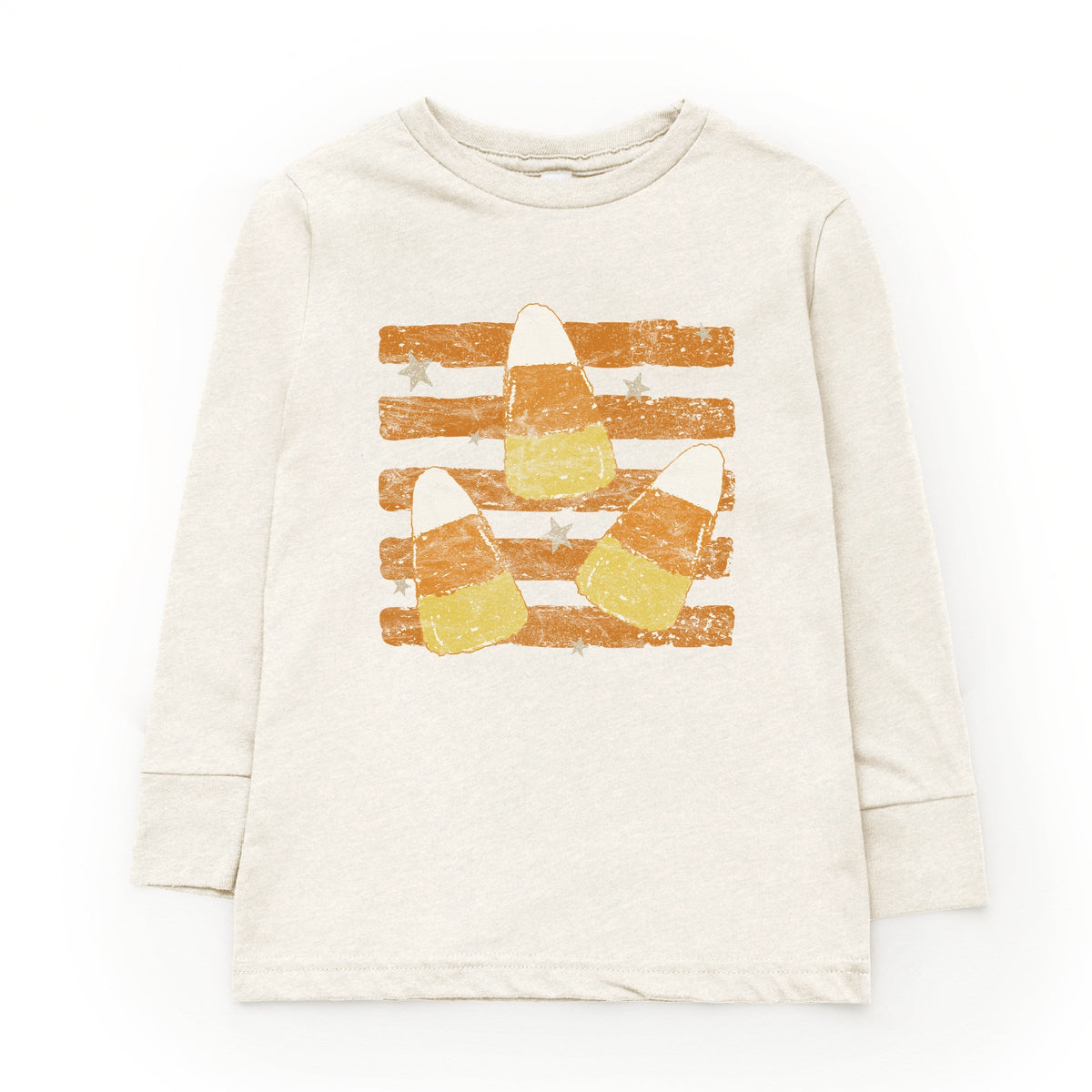 Candy Corn Orange Stripes - Youth Long Sleeve Graphic product image 2
