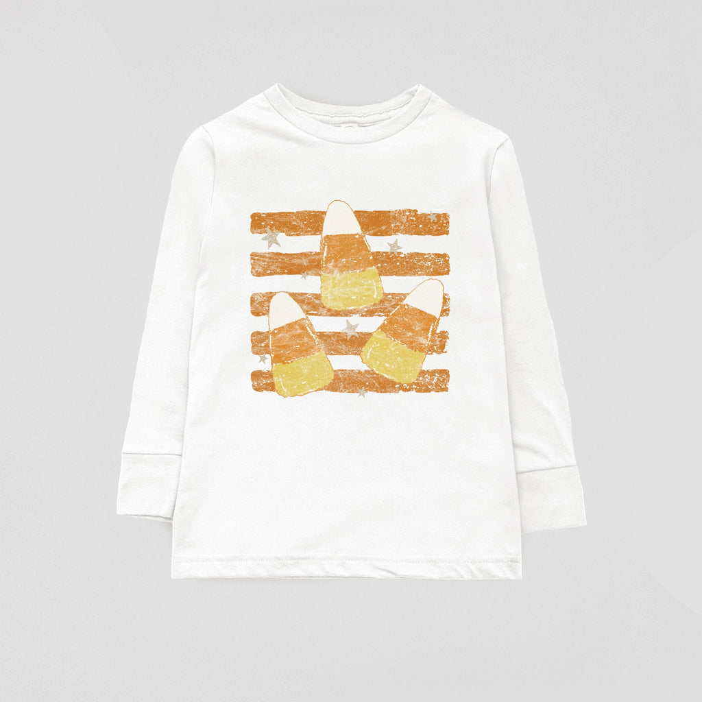 Candy Corn Orange Stripes - Youth Long Sleeve Graphic product image 8