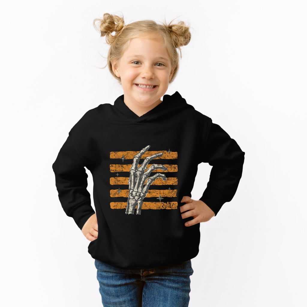 Skeleton Hand Orange Stripes - Toddler Hoodie product image 4