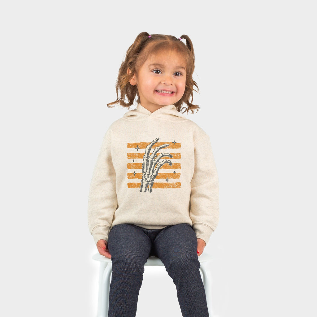 Skeleton Hand Orange Stripes - Toddler Hoodie product image 11