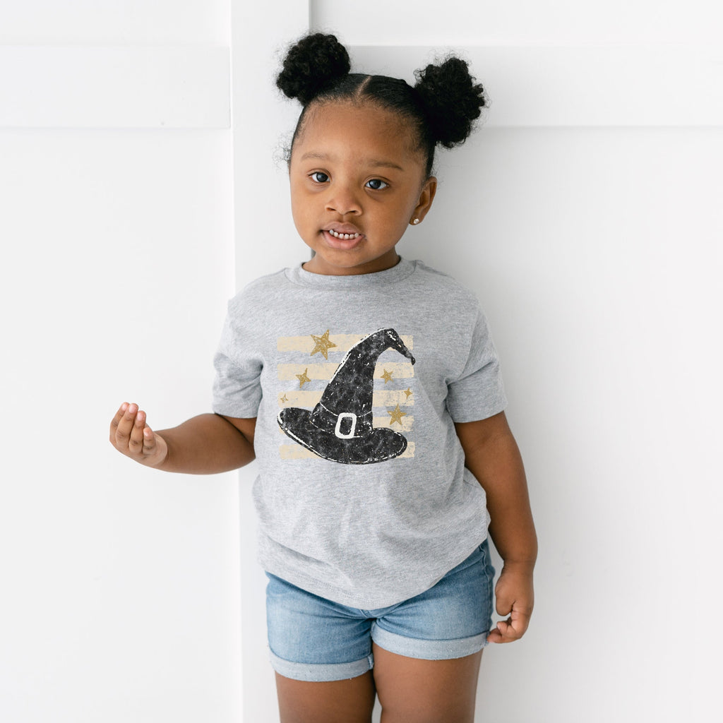 Witch Hat Stripes - Toddler Short Sleeve Graphic T-Shirt