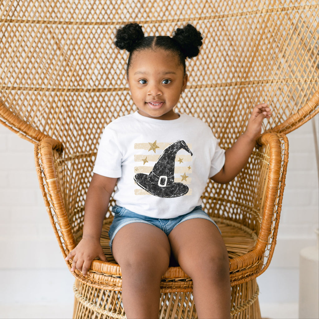 Witch Hat Stripes - Toddler Short Sleeve Graphic T-Shirt