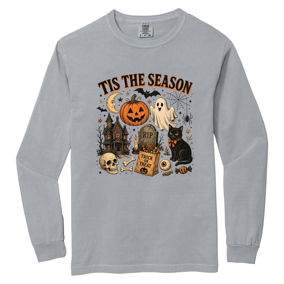 Tis The Season Haloween Collage - Women's Garment Dyed Long product image 2