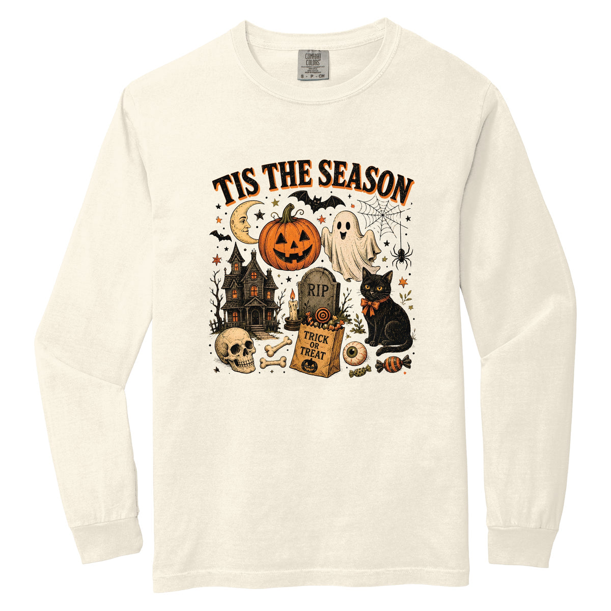 Tis The Season Haloween Collage - Women's Garment Dyed Long product image 5