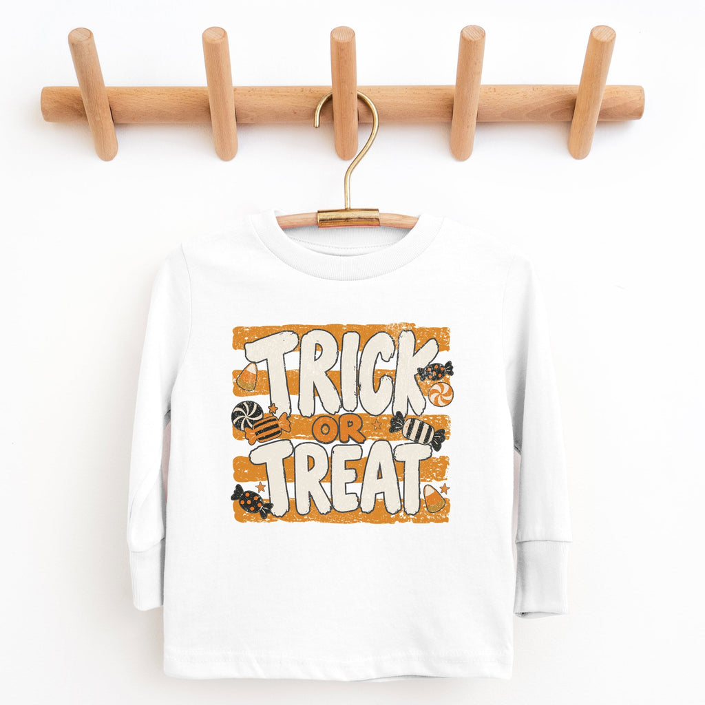 Trick or Treat Orange Stripes - Youth Long Sleeve Graphic product image 2