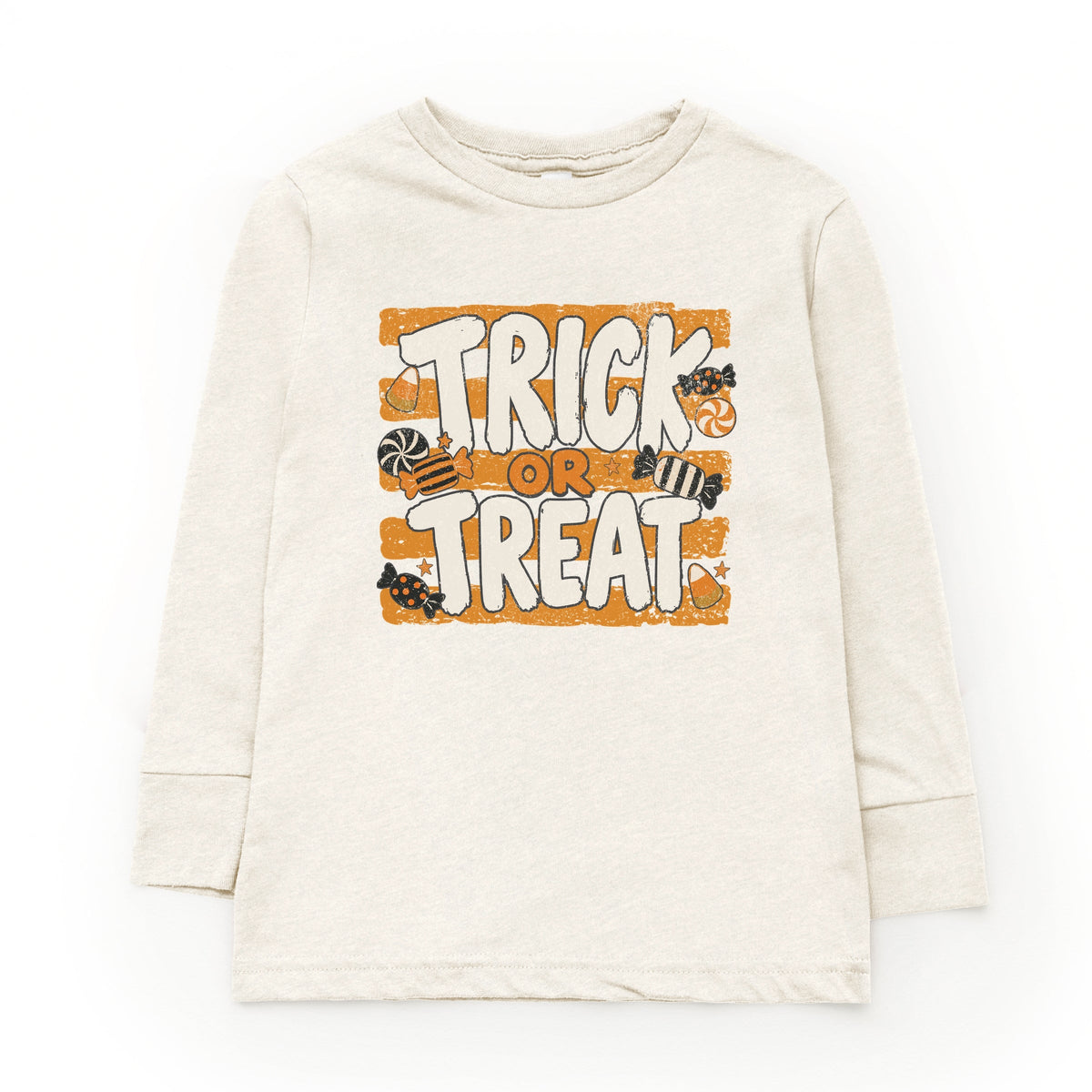 Trick or Treat Orange Stripes - Youth Long Sleeve Graphic product image 12