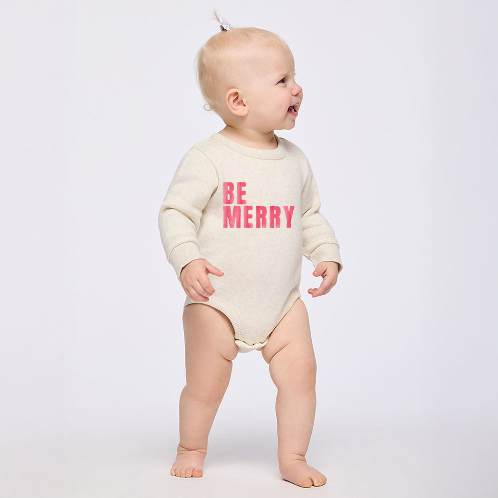 Be Merry Watercolor - Infant Fleece BodySuit