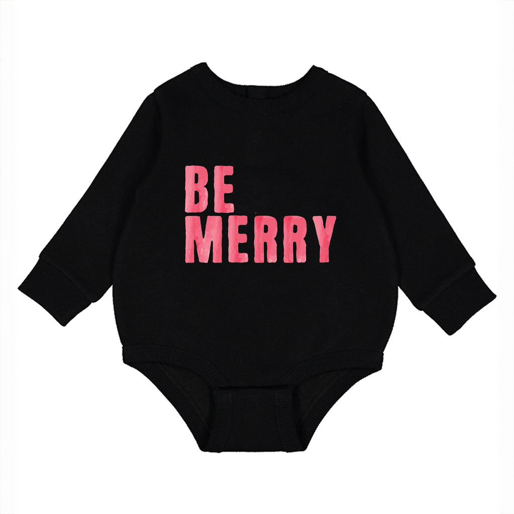 Be Merry Watercolor - Infant Fleece BodySuit