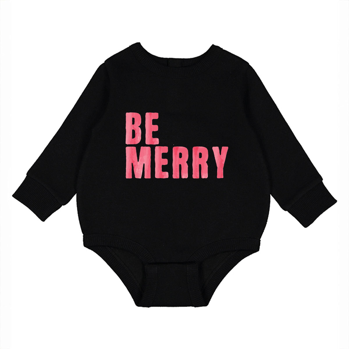 Be Merry Watercolor - Infant Fleece BodySuit