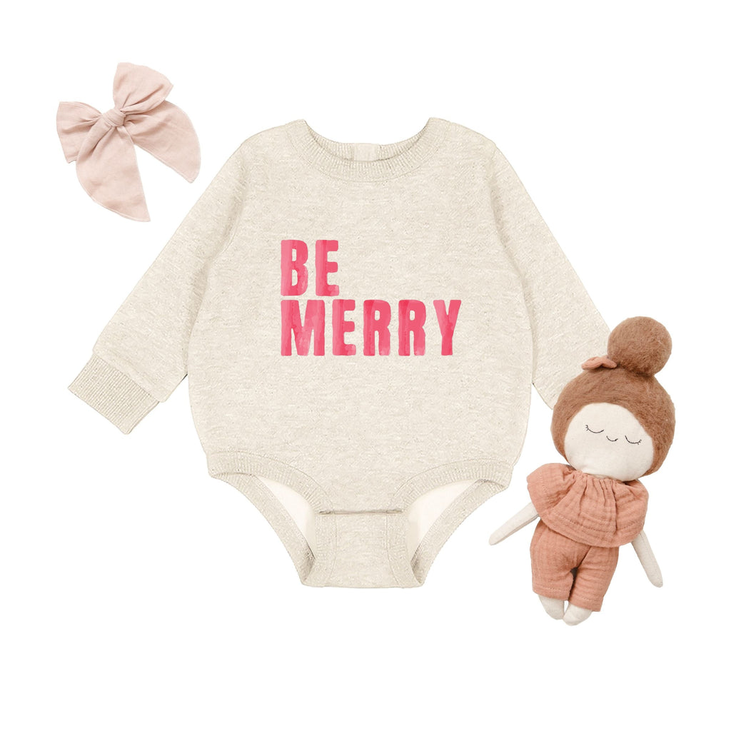 Be Merry Watercolor - Infant Fleece BodySuit