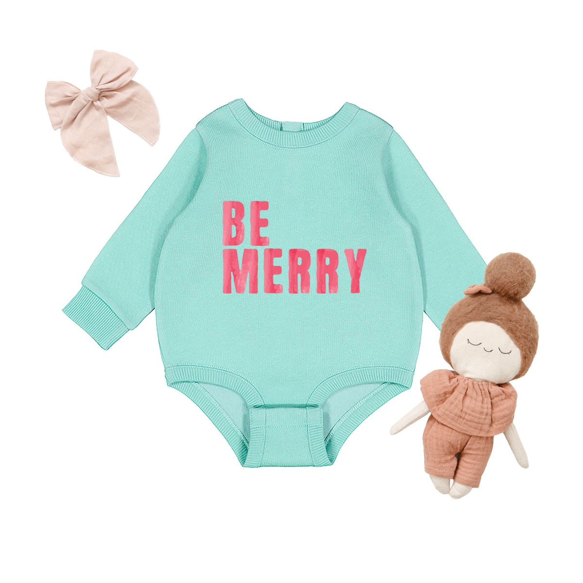 Be Merry Watercolor - Infant Fleece BodySuit
