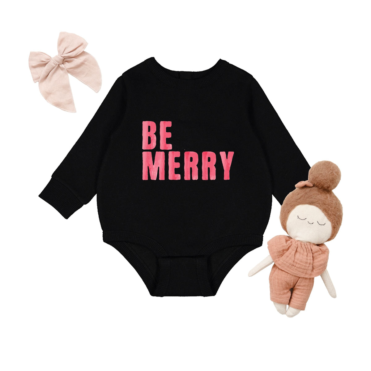 Be Merry Watercolor - Infant Fleece BodySuit