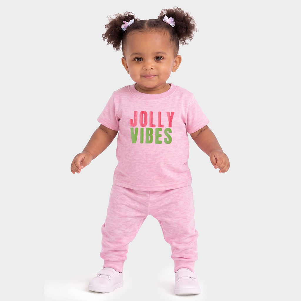 Jolly Vibes Watercolor - Infant Jogger Pant Crew Set