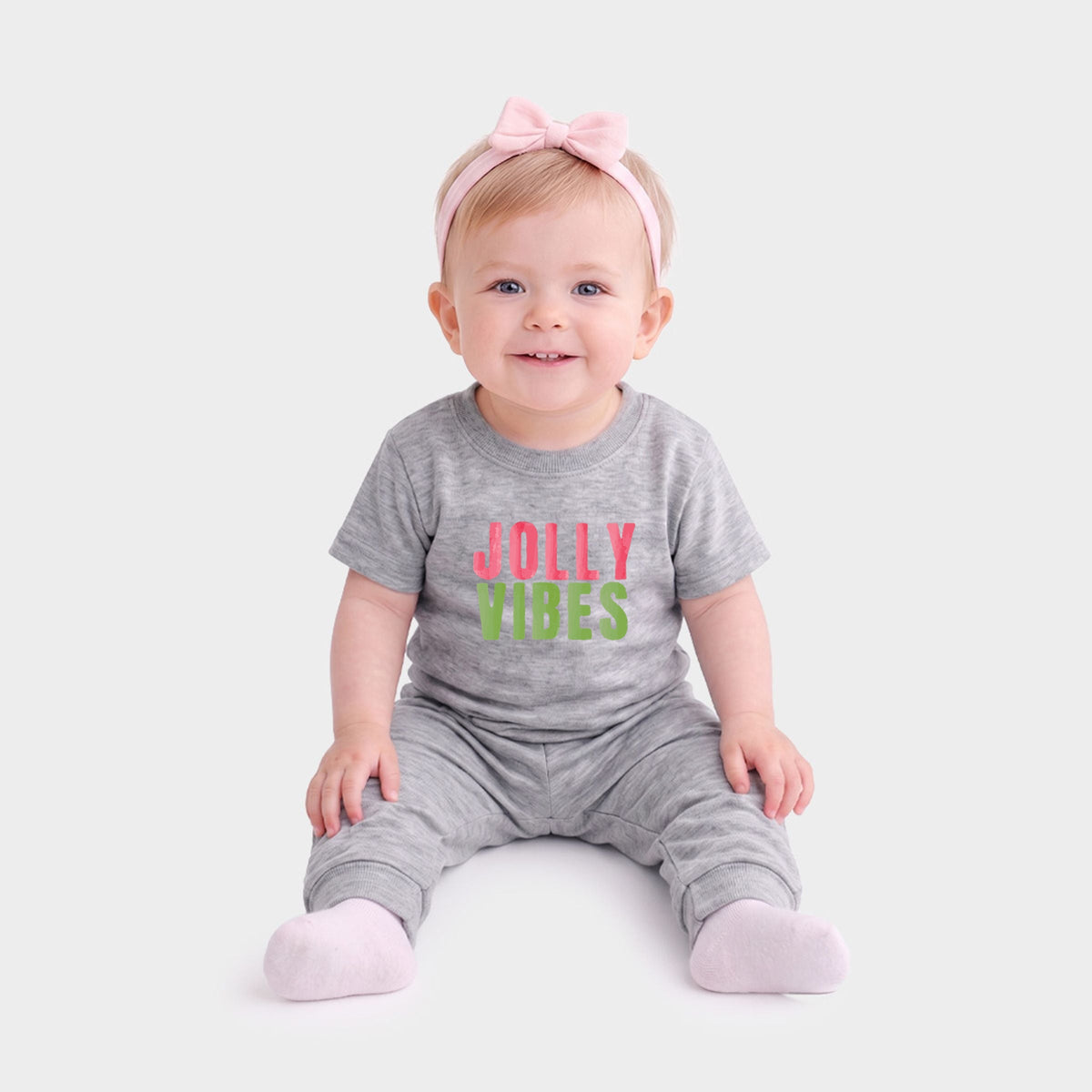 Jolly Vibes Watercolor - Infant Jogger Pant Crew Set