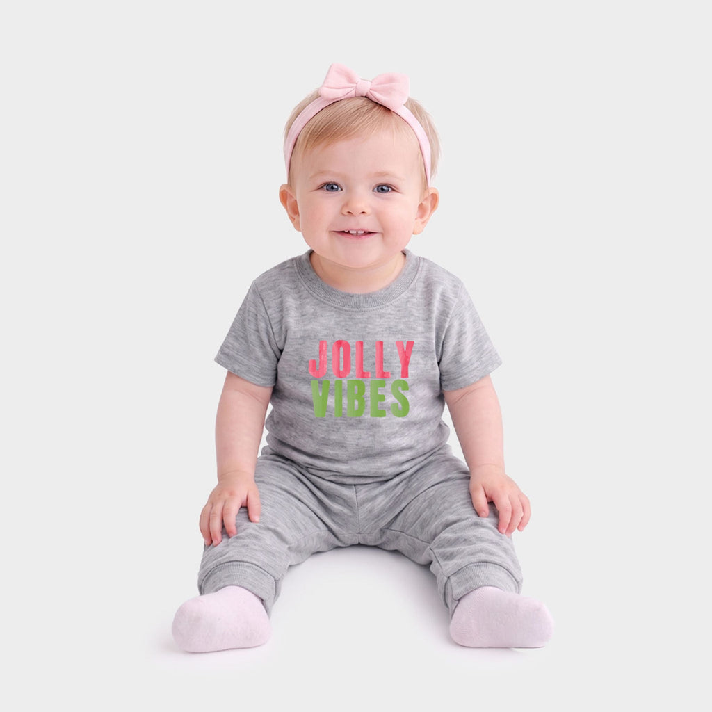 Jolly Vibes Watercolor - Infant Jogger Pant Crew Set