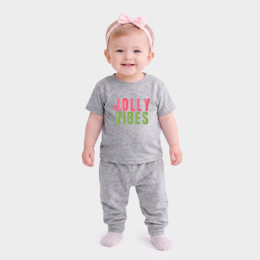 Jolly Vibes Watercolor - Infant Jogger Pant Crew Set