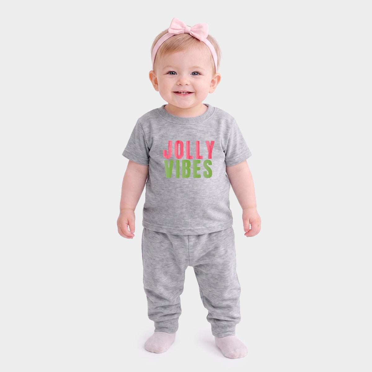 Jolly Vibes Watercolor - Infant Jogger Pant Crew Set
