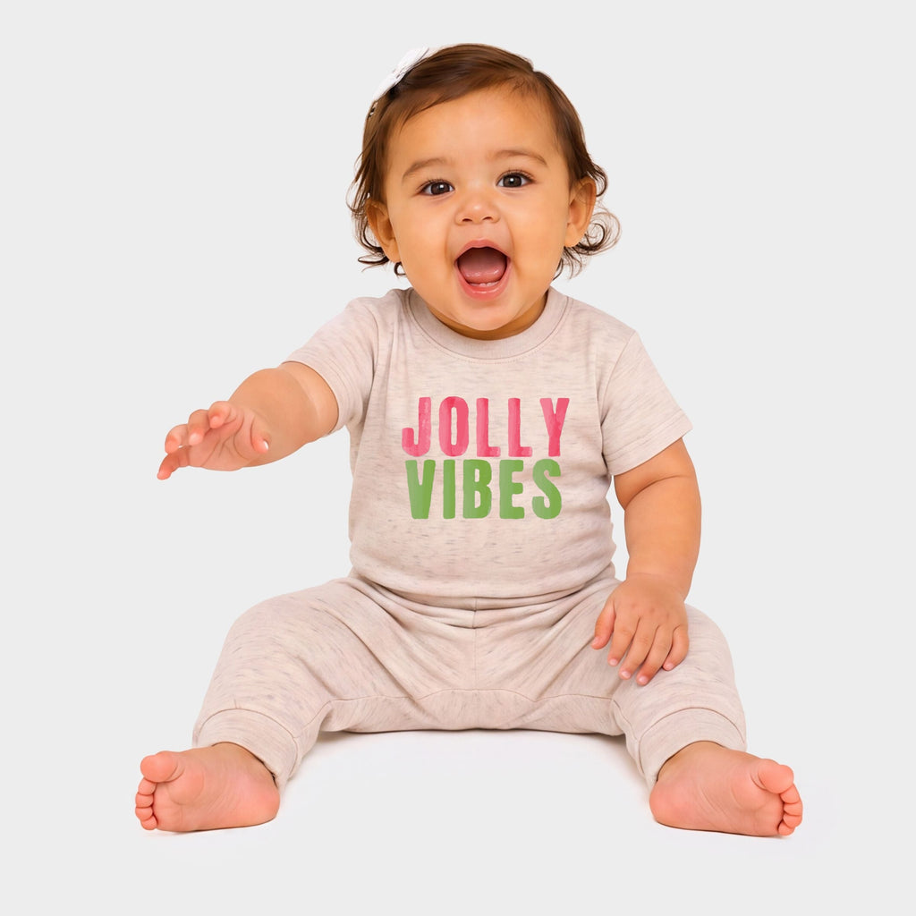 Jolly Vibes Watercolor - Infant Jogger Pant Crew Set