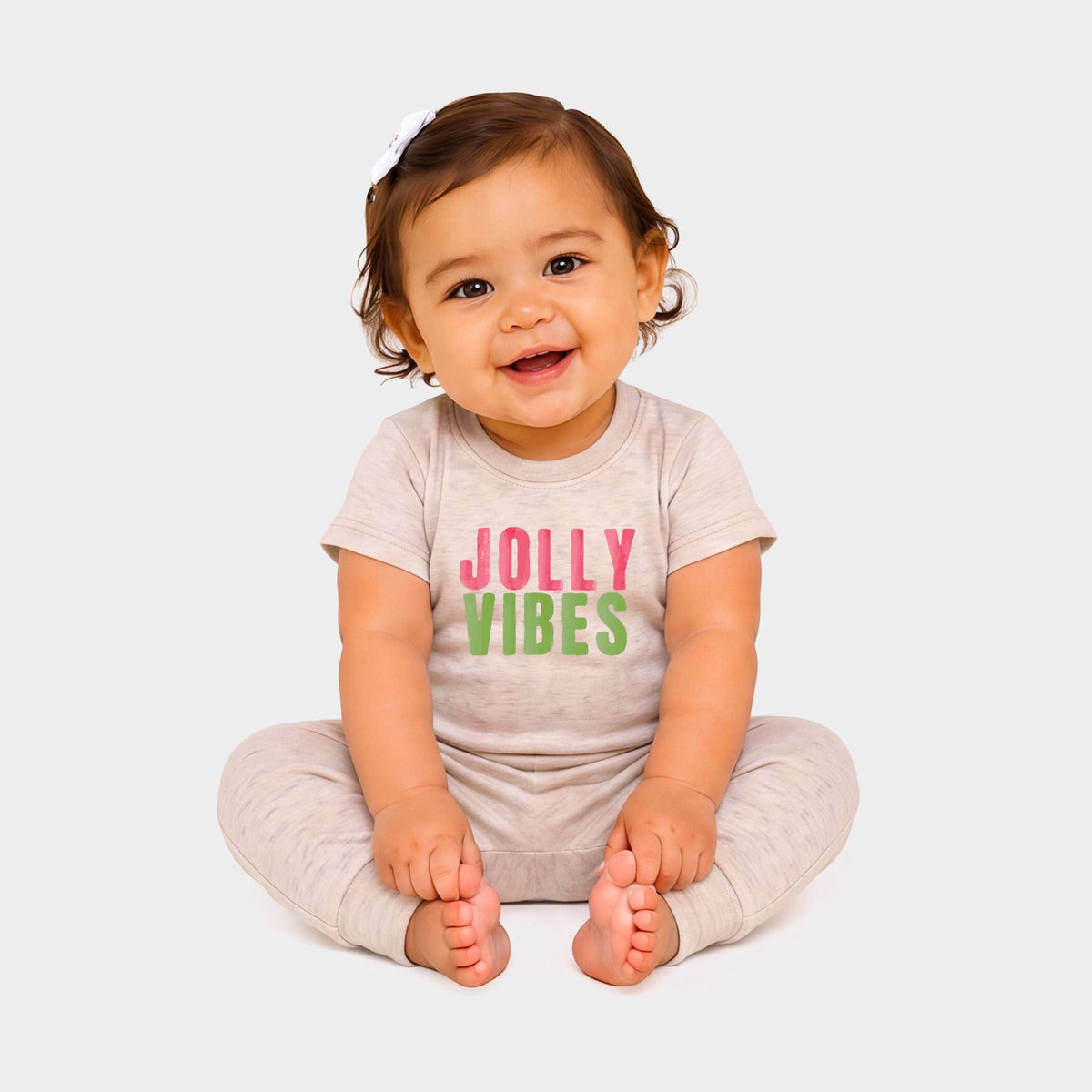 Jolly Vibes Watercolor - Infant Jogger Pant Crew Set